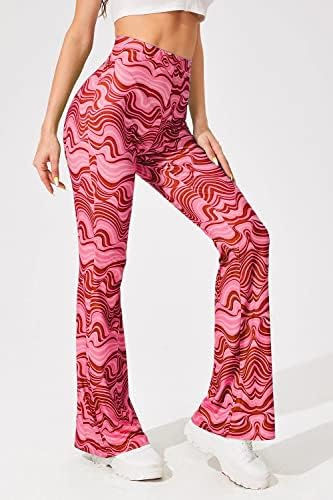 מכנסי התלקחות נלהבים לנשים - פסטיבל דיסקו ברגליים רחבות שנות ה -70 תלבושות פסטיבל דיסקו תלבושות מותניים