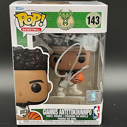 ג'אניס אנטטוקונמפו חתום על פאנקו פופ! 143 PSA/DNA Milwaukee Bucks חתימה - צלמיות NBA עם חתימה