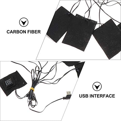 גוונים מחוממים מרפא USB דוד דוד חשמלי כרית פחמן סיבי פחמן כרית בגדים מחוממים מתכווננת תנור גיליון