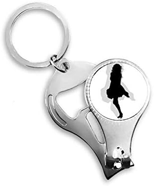 חצאית אישה יפהפייה חצאית מתאר ציפורניים טבעת ניפר מפתח בקבוקי שרשרת פותחן