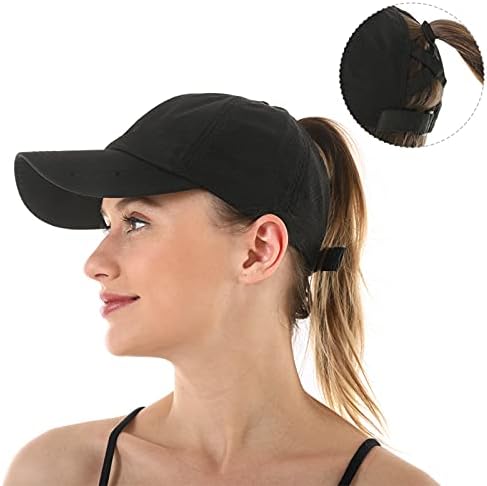 Muryobao 2 חבילות נשים קריס צולב קוקו קוקו כובע בייסבול גבוה פוני פוניקף מהיר ייבוש כובע נסיעות ספורט