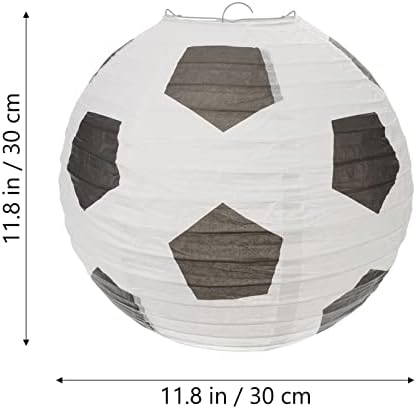 מסיבת כדורגל של Stobok מעדיפה 3 יחידות נייר כדורגל פנס כדורגל נייר ספורט נייר ספורט נייר קישוט כדורגל פנסי נייר