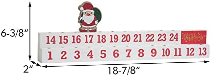 פריז לופט חג המולד ספירה לאחור סימן, ספירה לאחור לוח שנה, עץ חג המולד שולחן דקור, אדוונט עם סנטה