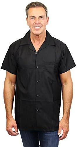 V.H.O. חולצה הוואי פאנקית גברים עם שרוולים קצרים בכיס קדמי בלאן צבעים מזדמנים