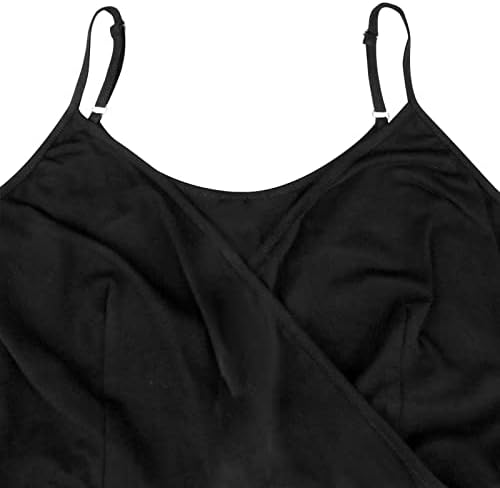 Rompers Fragarn לנשים פלוס גודל, שמלת קז'ן מזדמן של נשים עם צווארון V ללא שרוולים 2022