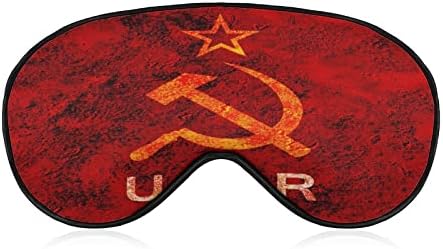 סמל ברית המועצות פטיש כוכב ומגל סיכת עיניים ישנה מכסה צלל עיניים חמוד עם רצועה מתכווננת לנשים לילה גברים