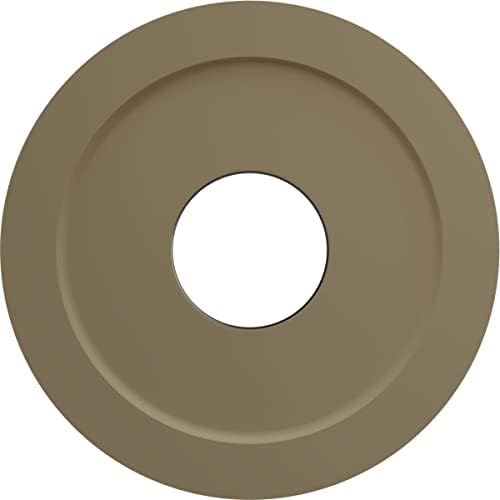 Ekena Millwork CM11PMSGS מדליון תקרה של פלמטו, 11 3/8 OD X 3 5/8 ID X 7/8 P, אפור פלדה מצויר ביד