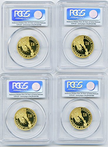 2011 S Johnson Hayes Garfield Grant Dollar הגדר הוכחת שביתה ראשונה PCGS PR-70