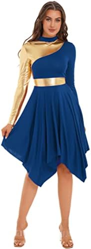 אייסלור נשים מתכת בלוק בלוק ליטורגי שמלת ריקוד כנסייה סגידה לתלבושת לבגדי ריקוד ליריים