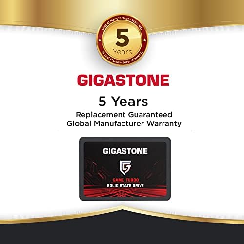 Gigastone Game Turbo 5-Pack 128GB SSD SATA III 6GB/S. תלת מימד NAND 2.5 כונן מצב מוצק פנימי, קרא עד 520MB/שניות.