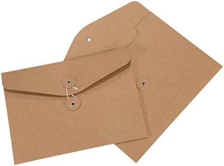 מחרוזת מחרוזת מעטפת קובץ תיקיות 2 חבילה 5 גודל מסמך מכתב ארגונית מחזיק הגשת מעיל עבור משרד, חום