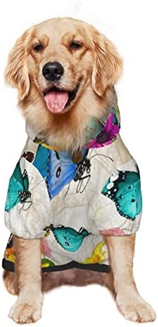 קפוצ'ון גדול של כלבים ישנים-נייר-פרחים-חמאה סוודר חיות מחמד סוודר עם מעיל תלבושת חתולים רכה xx-large