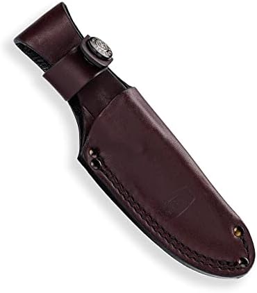 סכיני באק 662 סכין ציד של להב אלפא פרו סכין ציד, 2 7/8 S35VN להב פלדה, ידית דימלו אגוז עם נדן עור