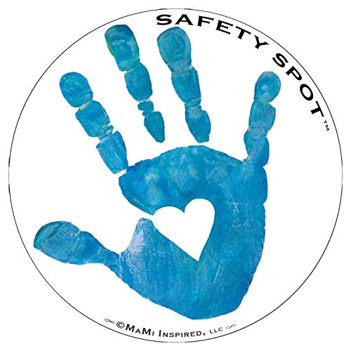 בטיחות ספוט מגנט - ילדים טביעת כף יד עבור רכב חניה הרבה בטיחות-לבן רקע