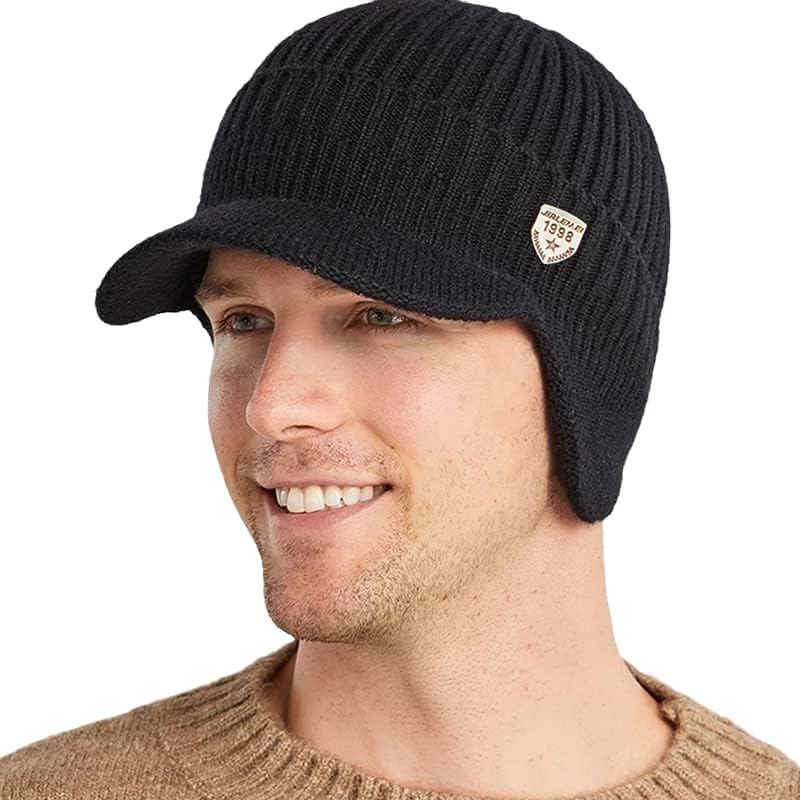 גברים חורף סרוג כובע רכיבה על אופניים אוזן הגנת חום כובע מצחיה מזדמן כובע קש כובעי מפציץ