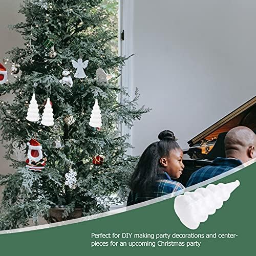 FOMIYES עיצוב חג המולד חרוט קצף עצי חג מולד: 20 יחידים קונוסים לבנים קצף ריק עץ עץ מודלים עובש DIY מלאכת