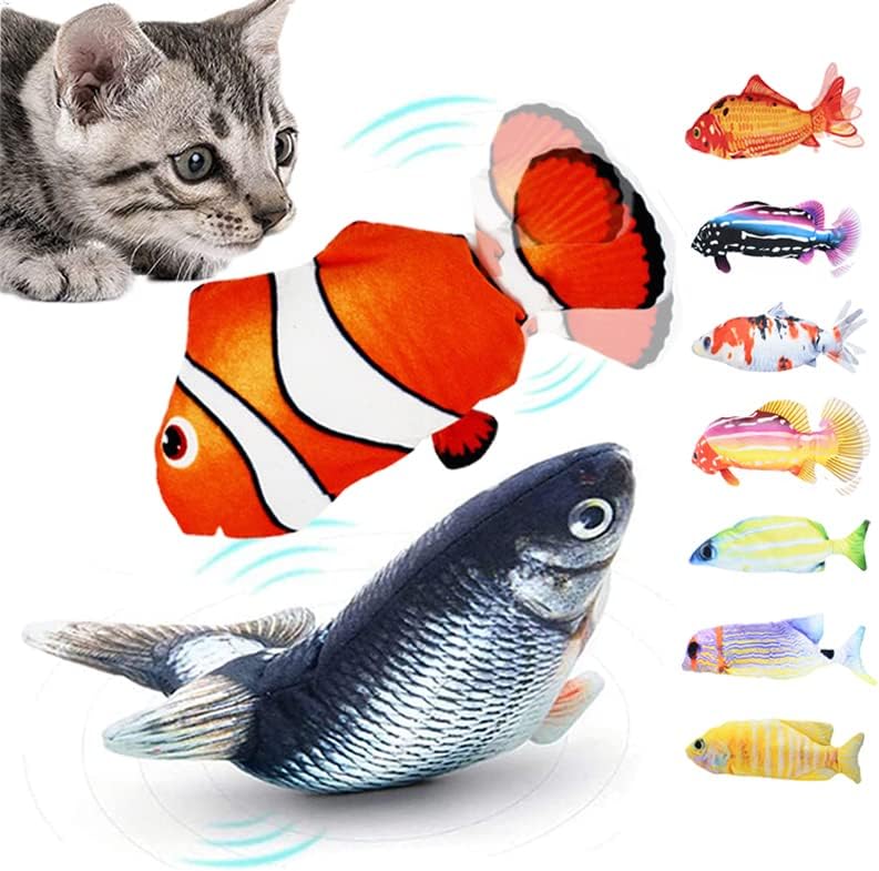 דג צעצוע חתול USB סימולציה של טעינה חשמלית דג דג חתול חתול לחיית מחמד נשיכת נשיכת חתול אינטראקטיבי