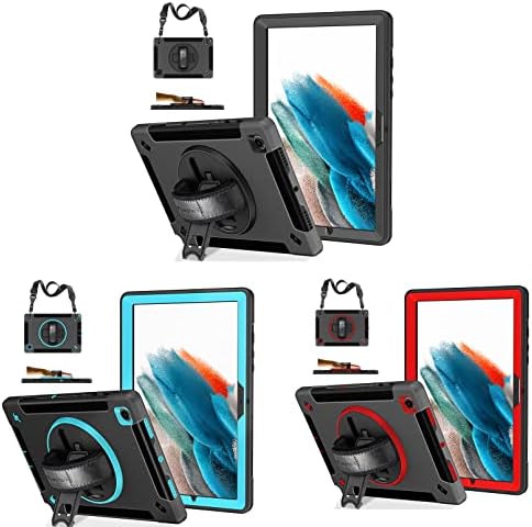 Sumsang Galaxy Tab A8 Case 2022 10.5 אינץ 'אדום +Sumsang Galaxy Tab A8 Case 2022 10.5 אינץ' מנט