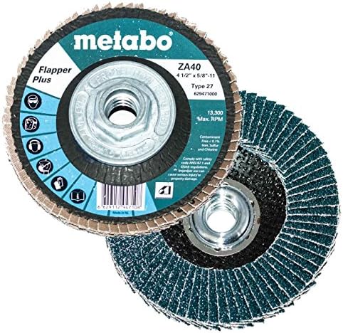 Metabo 629479000 7 x 5/8 - 11 פלאפר פלוס דיסקים דש שוחקים 80 חצץ, 5 חבילה
