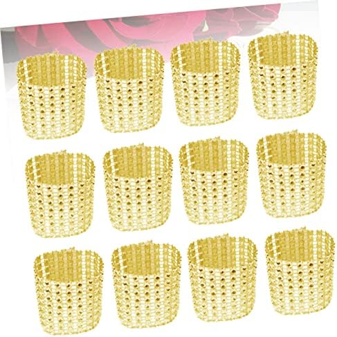 Holibanna 60 pcs 8 para mesa de serviette טבעת Serviette מחזיקי קריסטל אבני חן וילון זר סתיו סתיו