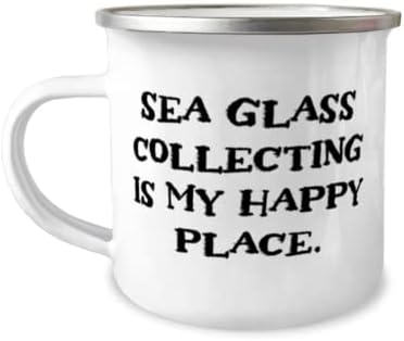 מתנות לאיסוף זכוכית ים מהנה, איסוף זכוכית ים הוא המקום המאושר שלי, זכוכית ים אוספת ספל קמפר 12