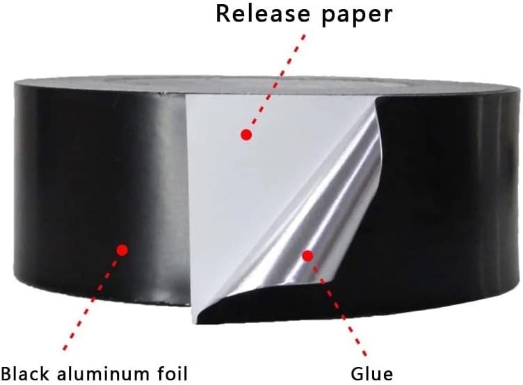 Xiulaiq קלטת נייר כסף אלומיניום שחור טמפרטורה גבוהה עמידה בפני טמפרטורה קלטת סילד חום בידוד חום להבה ספיגת