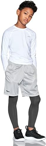 TSLA לילד וילד מגניב חולצות דחיסה ארוכות יבש, חולצת אימון אתלטית, חולצת טריקו לשכבת בסיס ספורט