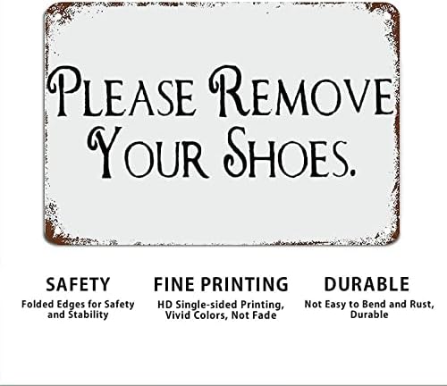 אנא הסר את השלט המתכת של הנעליים שלך עם אמרות מצחיקות שלט מתכת אלומיניום קישוטי קיר מוטיבציוניים לסלון