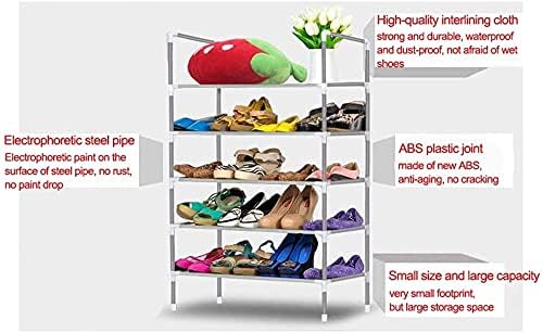 מארגן נעליים של KQB שטח שטח חיסכון מתלה לאחסון לנעליים, נעלי ספורט או אביזרים ביתיים/3 שכבות עם משענות
