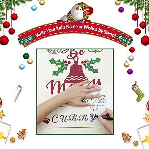 פיקסוטול 6 מארז שקי סנטה שקיות כותנה גדולות לחג המולד שרוך שקי חג המולד לילדים 27.5 על 19.5