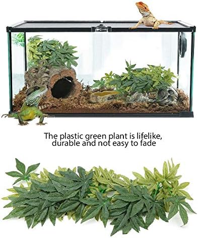 יוסואו צמחים מלאכותיים מזויף עלים פלסטיק ירוק דשא עם פרייר עבור אקווריום דגי טנק חממה זוחלים בית