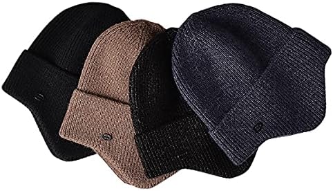 כפת חורף לסרוג כיסויי אוזני כובעי נוח נמתח חם גולגולת כובע לנשים גברים במזג האוויר קר