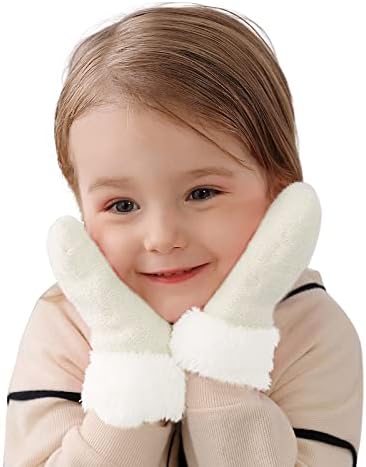 חורף ילדים חם כפפות מלא אצבעות נמתח סרוג סקי כפפות חליפת עבור 1 כדי 6 שנים ילדים בנות כפפות כפפות