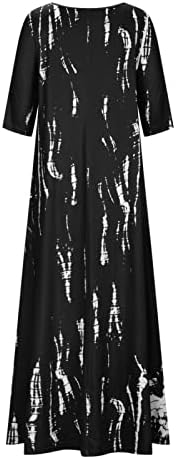 Lcziwo נשים 2023 שמלות מזדמנים קיץ לקשר צבע כתף אחת 3/4 שרוול שולי לא סדיר שמלת חוף סקסית עם כיס