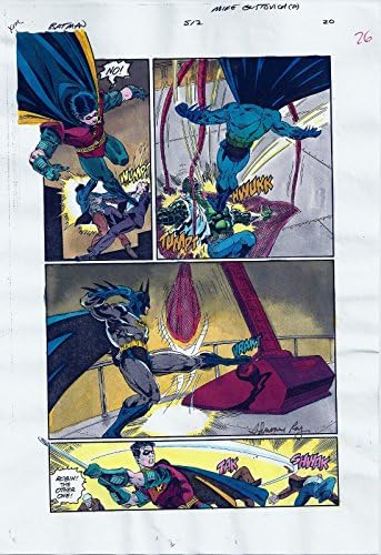 באטמן קומיקס 512 ייצור אמנות מקורי דף 20 חתם אדריאן רוי