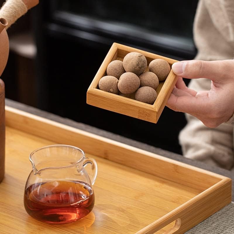 Genigw בסגנון יפני מגש תה ביתי סט תה עץ ערכת פירות מיובש מגש אחסון מגש רענון 6 מגש תה סריגים