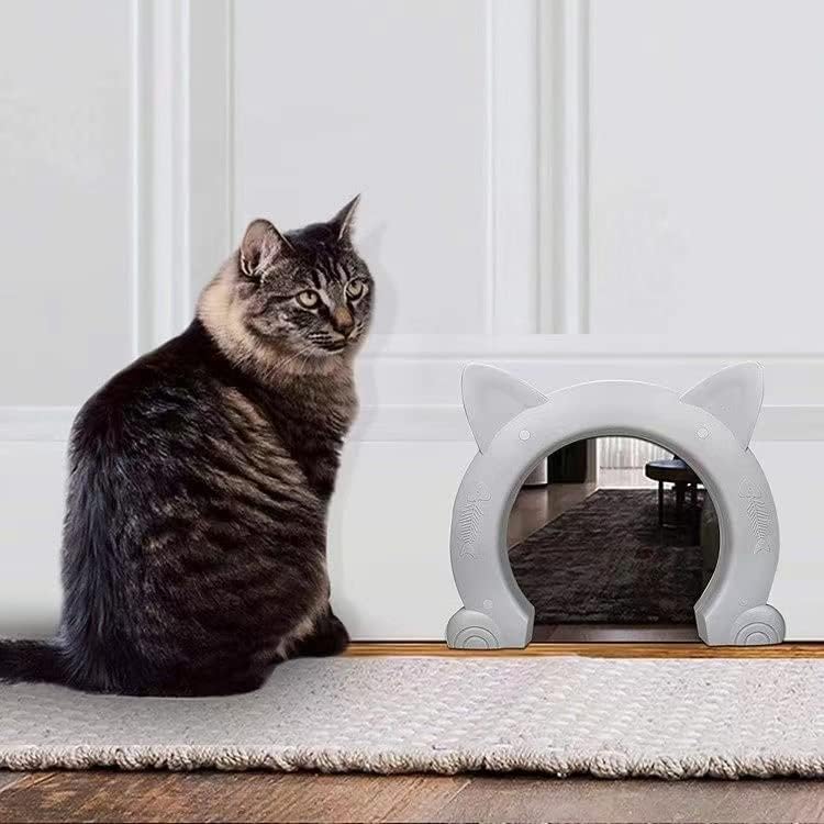 דלתות לחתול דלתות חיות מחמד לחתולים חתולים בצורת קיטי חור שער חתול עובר מתאים לתוך דלת מסתתרת ריהוט