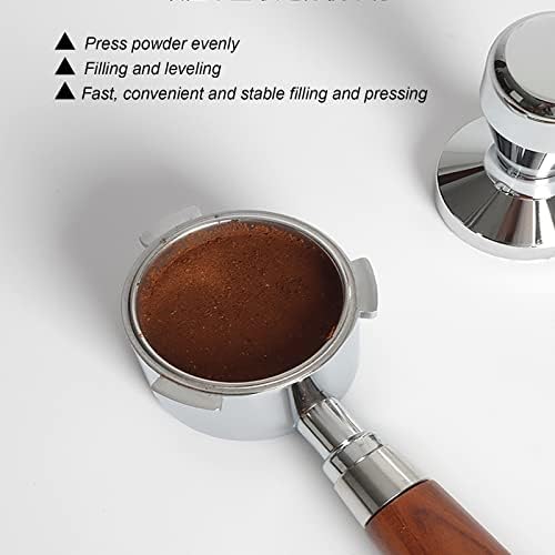 Moshou Espresso Tamper Press עם מחצלת חבל