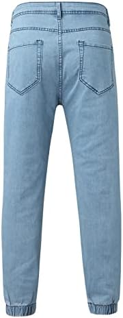 Miashui Sock Boy Jeans עיפרון כיס רוכסן מכנסיים מכנסיים זבובים מכנסיים מזדמנים של גברים שרוטו מכנסי