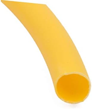 X-DREE אורך 2 מ 'אורך פנימי DIA 6.4 ממ פוליולפין חום צינור צינור צינור צהוב צהוב (Tubo Termoretretctil