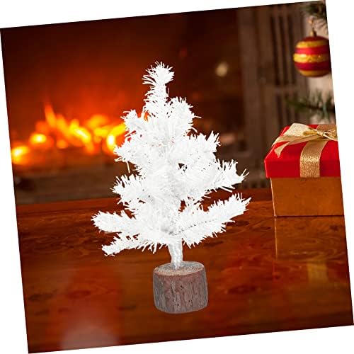 נוליטוי 1 PC עץ חג מולד קטן עץ בית עיצוב אורן מלאכותי עץ שולחן לבן שולחן עיצוב אורן עץ פסלון בקבוק בקבוק