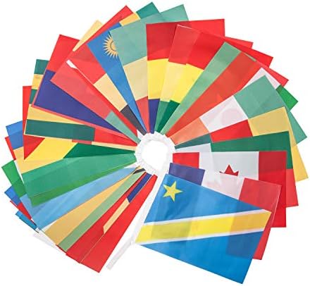 דגלי מדינה בשפה הצרפתית-29 מדינות פרנקופוניות לכל מחרוזת-פוליאסטר, 8 על 12 אינץ