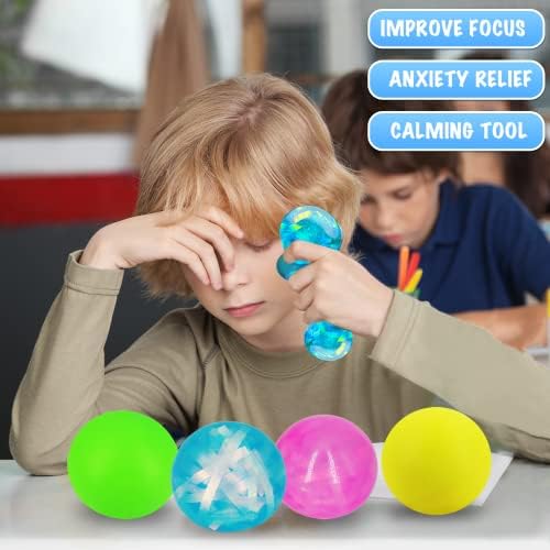 TSKX צבע מחליף כדורי לחץ לילדים ומבוגרים מקשקש צעצועים כדורי כדורי כדורים לקשקש חבילות צעצועים כדי