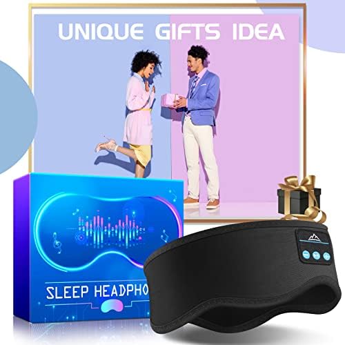 אוזניות שינה של Winonly סרט Bluetooth אלחוטי - מתנות ליום האהבה בשבילו שדרוג מסיכת עיניים רכה לשינה