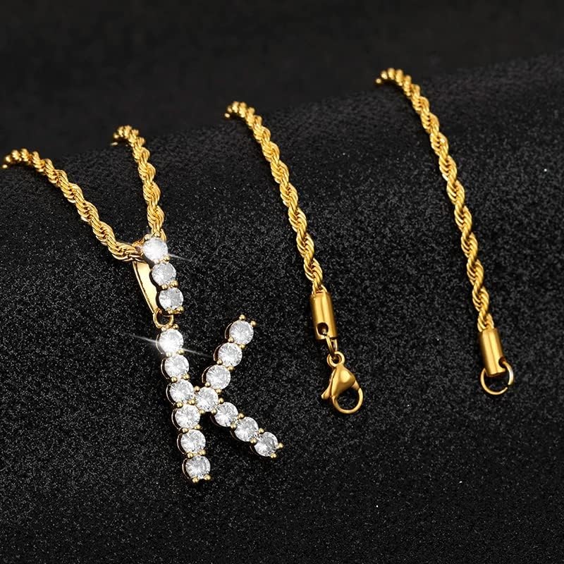 3 חנות א-ת ראשוני אותיות שרשראות אופנה זירקון לנשים זהב צבע שרשרת מכתב האלפבית שרשרת תכשיטים-72085