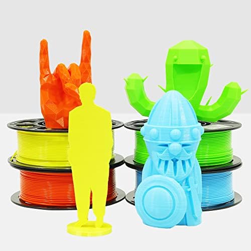 OEM MIKA3D 3D PLA PLA 3D מדפסת נימה 4 בצרור אחד: צהוב, כתום, ירוק סיד, כחול שמיים, 4 צבעים בהירים ארוזים,