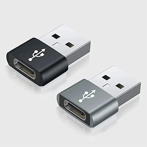USB-C נקבה ל- USB מתאם מהיר זכר התואם ל- Samsung SM-N930P שלך למטען, סנכרון, מכשירי OTG כמו מקלדת, עכבר, ZIP,