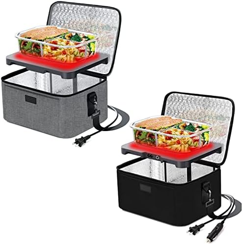 קופסת אוכל מחממת מזון בתנור נייד, מיקרוגל מיני נייד אישי 110 וולט וחבילה מחממת מזון לרכב 3 ב -1