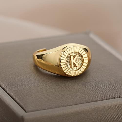 טבעת חותם ראשונית לגברים פאנק בציר זהב מכתב טבעת זוג חתונה תכשיטי אנילוס-ים-זהב-צבע-36513