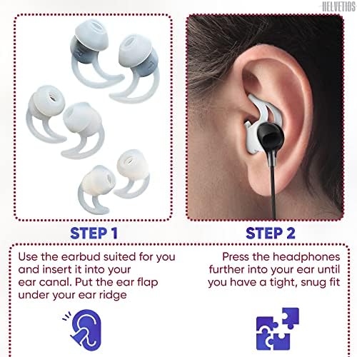 טיפים להחלפת אוזניים לבנים - 3 זוגות ווים אוזניים לטיפים לבידוד רעש טיפים קטנים AirPod Pro TIP